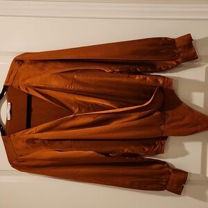 Abercrombie & Fitch Burnt Orange Satin Top Bodysuit